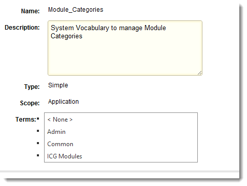 Manage Taxonomy Page